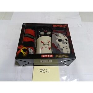 CultureFly Friday the 13th Gift Set Mens OS Multicolor NEW Mug Socks Beanie Box